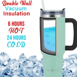 Geojug Stainless Steel Double Walled Tumbler Cup, 40 oz., Blue (CMB-1200BL)<Brentwood Online