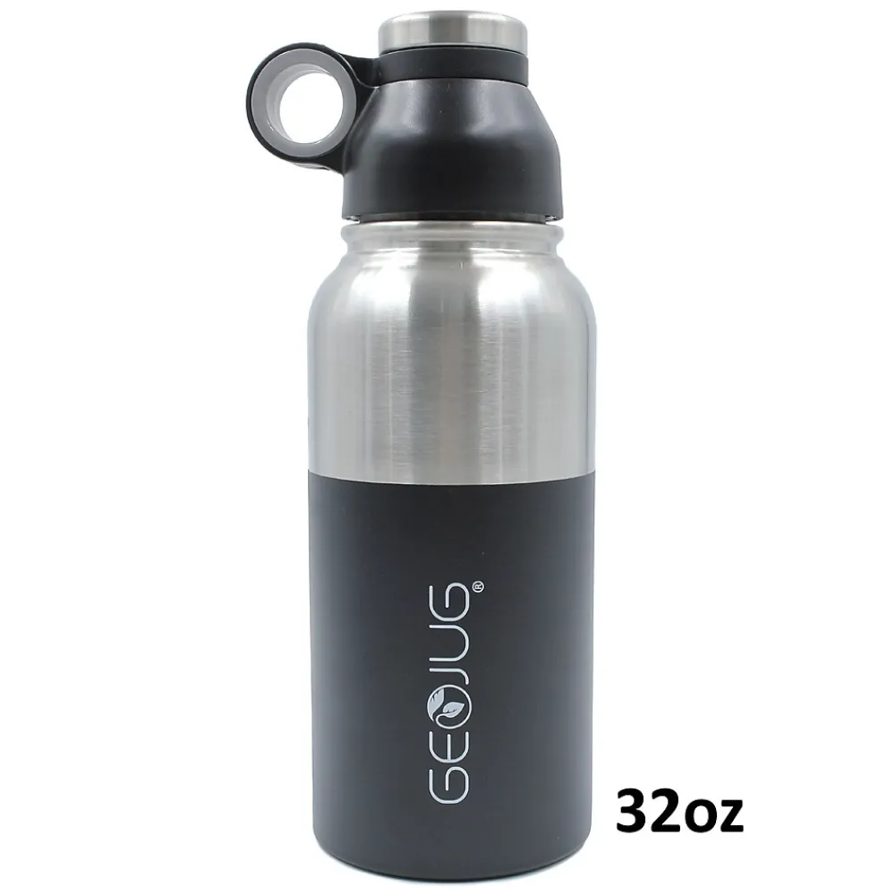 Brentwood Stainless Steel Double Wall Insulated Water Bottle, 32 oz., Black (BTWG1032BK)