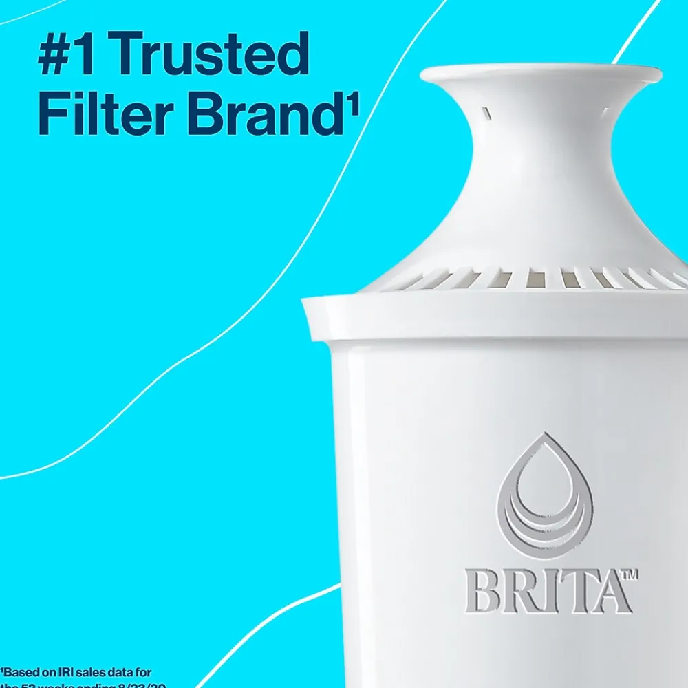 Brita Denali Small 6 Cup Bright White Water Filter Pitcher with Filter (36089)