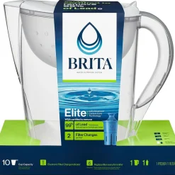 Brita Large 10 Cup Pacifica White Water Filter Pitcher withFilter (36515)