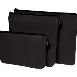 13.58" Polyester Travel Pouch Set, Black (BNPP0001)<Brookstone Outlet
