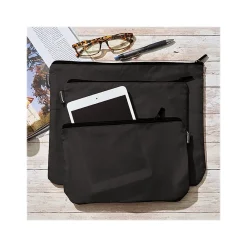 13.58" Polyester Travel Pouch Set, Black (BNPP0001)<Brookstone Outlet