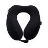 Memory Foam Fabric Travel Pillow, Black (BNPM0001)<Brookstone Discount
