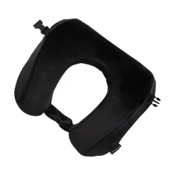 Memory Foam Fleece Travel Pillow, Black (BNPM0002)<Brookstone Hot