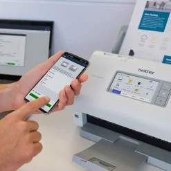 Brother ADS-4900W Duplex Document Scanner, White/Black