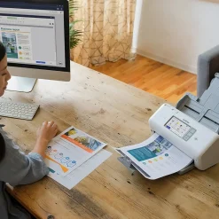 Brother ADS-4700W Duplex Document Scanner, White/Black