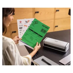 Brother ADS-1350W Duplex Portable Document Scanner, White/Black