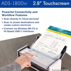 Brother ADS-1800W Wireless Compact Desktop Document Scanner