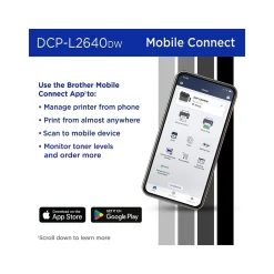 Brother DCP-L2640DW Compact Wireless Black & White Laser Printer, All-In-One, Print, Scan, Copy, Refresh Subscription Ready