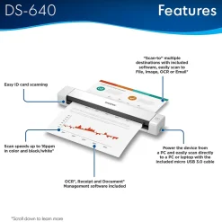Brother DSmobile DS-640 Portable Scanner White