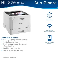Brother HL-L8260CDW USB, Wireless, Network Ready Color Laser Printer