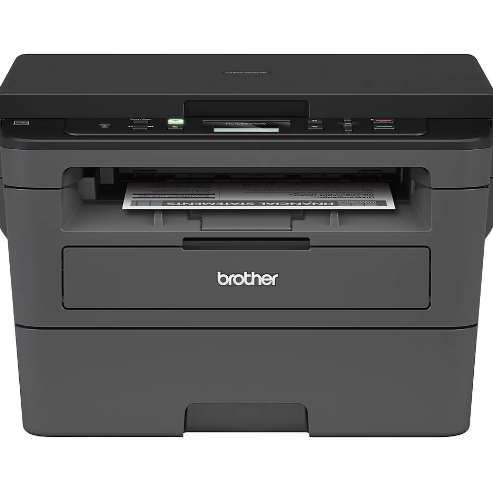 Brother HL-L2390DW Refurbished Wireless Black & White Laser Printer, Single-Function, Print, Scan, Copy