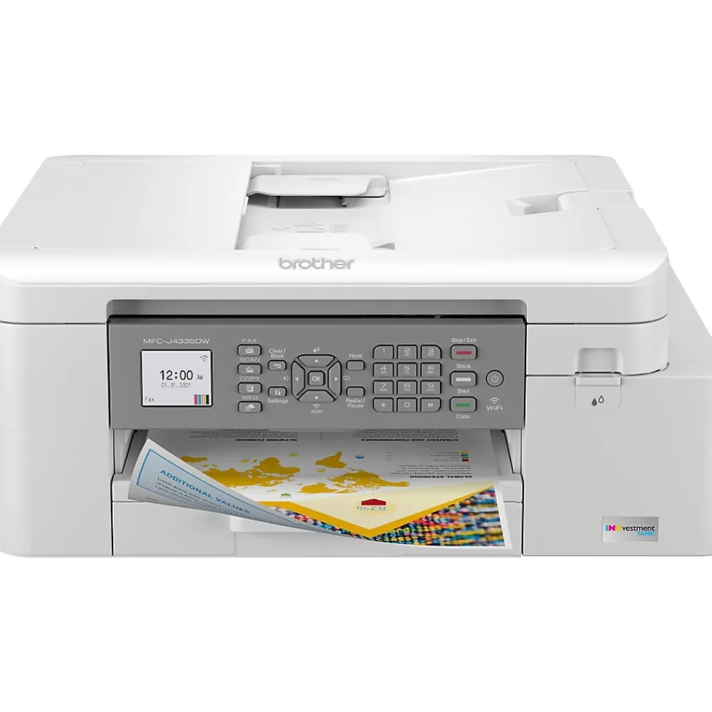 Brother INKvestment Tank MFC-J4335DW Refurbished Inkjet Printer, All-in-One, Print, Scan, Copy, Fax (RMFCJ4335DW)