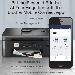 Brother MFC-J1010DW Wireless Color Inkjet Printer, All-In-One, Print, Scan, Copy, Fax (MFCJ1010DW)