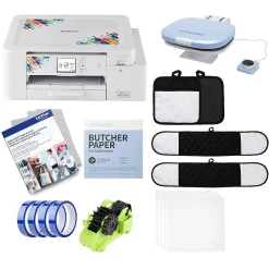 Brother Sublimation Printer and Craft Express Elite Auto Heat Press Bundle, Kitchen Gifts