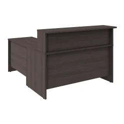 L-Desks*Bush Business Furniture Arrive 60"W L Shaped Reception Desk with Shelf, (ARV003SG) Storm Gray