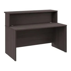 Office Desks*Bush Business Furniture Arrive 60"W Reception Desk with Shelf, (ARV001SG) Storm Gray