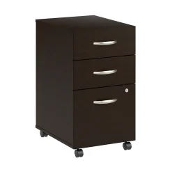 Office Desks*Bush Business Furniture Arrive 3 Drawer Mobile File Cabinet - Assembled, (ARF116MR-Z) Mocha Cherry