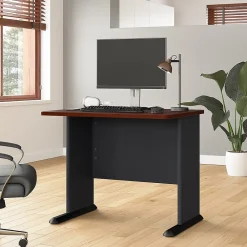Computer Desks*Bush Business Furniture Cubix 36"W Desk, (WC90436A) Hansen Cherry/Galaxy