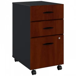 File Cabinets*Bush Business Furniture Cubix 3-Drawer Mobile Vertical File Cabinet, Letter/Legal Size, Lockable, Hansen Cherry (WC94453PSU) Hansen Cherry/Galaxy