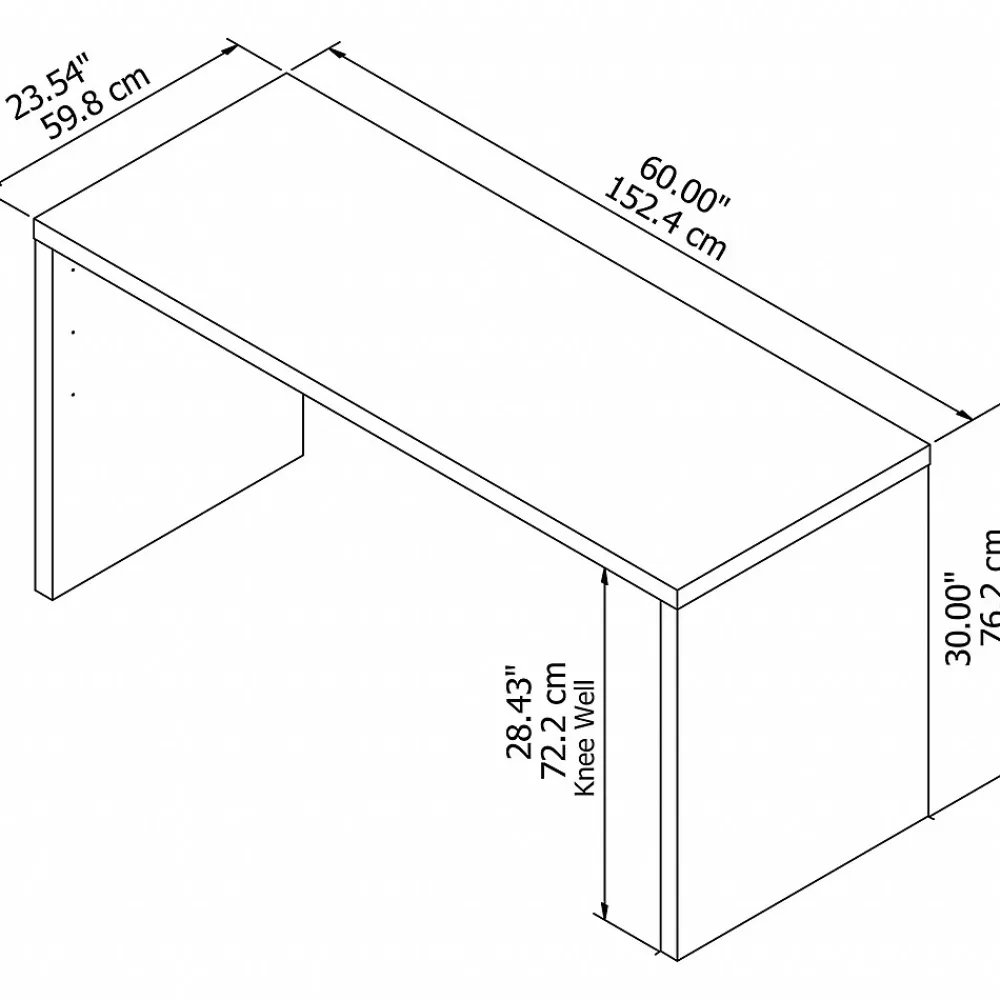 Computer Desks*Bush Business Furniture Echo 60"W Credenza Desk, Gray Sand (KI60206-03)