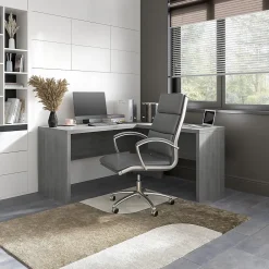 L-Desks*Bush Business Furniture Echo 60"W L Shaped Desk, Modern Gray (ECH026MG)
