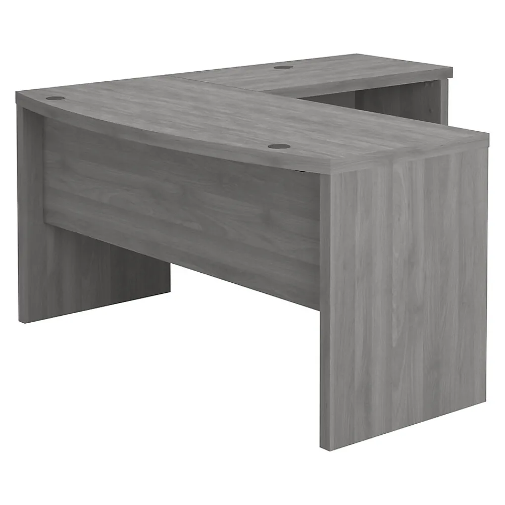 L-Desks*Bush Business Furniture Echo 60"W L Shaped Bow Front Desk, Modern Gray (ECH025MG)