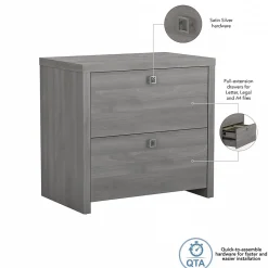 File Cabinets*Bush Business Furniture Echo 2 Drawer Lateral File Cabinet, Modern Gray (KI60402-03)