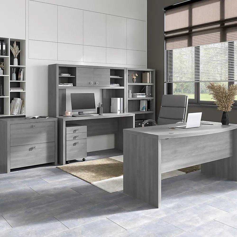 Bookcases*Bush Business Furniture Echo 5 Shelf Bookcase, Modern Gray (KI60404-03)