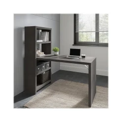 Office Desks*Bush Business Furniture Echo 56W Bookcase Desk, Charcoal Maple (KI60307-03)