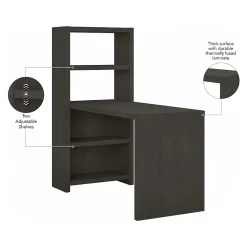Office Desks*Bush Business Furniture Echo 56W Bookcase Desk, Charcoal Maple (KI60307-03)