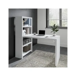 Office Desks*Bush Business Furniture Echo 56W Bookcase Desk, Pure White/Modern Gray (KI60507-03)