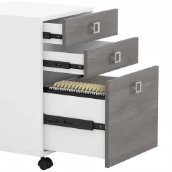 File Cabinets*Bush Business Furniture Echo 3 Drawer Mobile File Cabinet, Pure White/Modern Gray (KI60501-03)