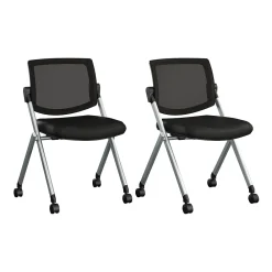 Folding & Stacking*Bush Business Furniture Envision Mesh Folding Chairs, Black, 2/Set (CH4002BLF-03)
