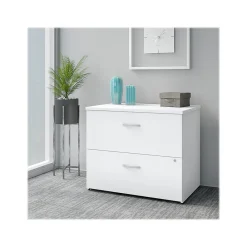 File Cabinets*Bush Business Furniture Easy Office 2-Drawer Lateral File Cabinet, Locking, Letter/Legal, Pure White, 36" (EO109WHSU)