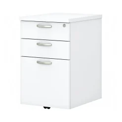 File Cabinets*Bush Business Furniture Easy Office 3-Drawer Mobile Vertical File Cabinet, Letter/Legal Size, Lockable, Pure White (EOF116WH-03)