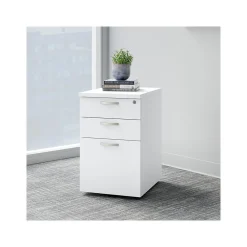 File Cabinets*Bush Business Furniture Easy Office 3-Drawer Mobile Vertical File Cabinet, Letter/Legal Size, Lockable, Pure White (EOF116WH-03)