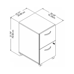 File Cabinets*Bush Business Furniture Easy Office 2-Drawer Mobile Vertical File Cabinet, Letter/Legal Size, Lockable, Pure White (EO108WHSU)
