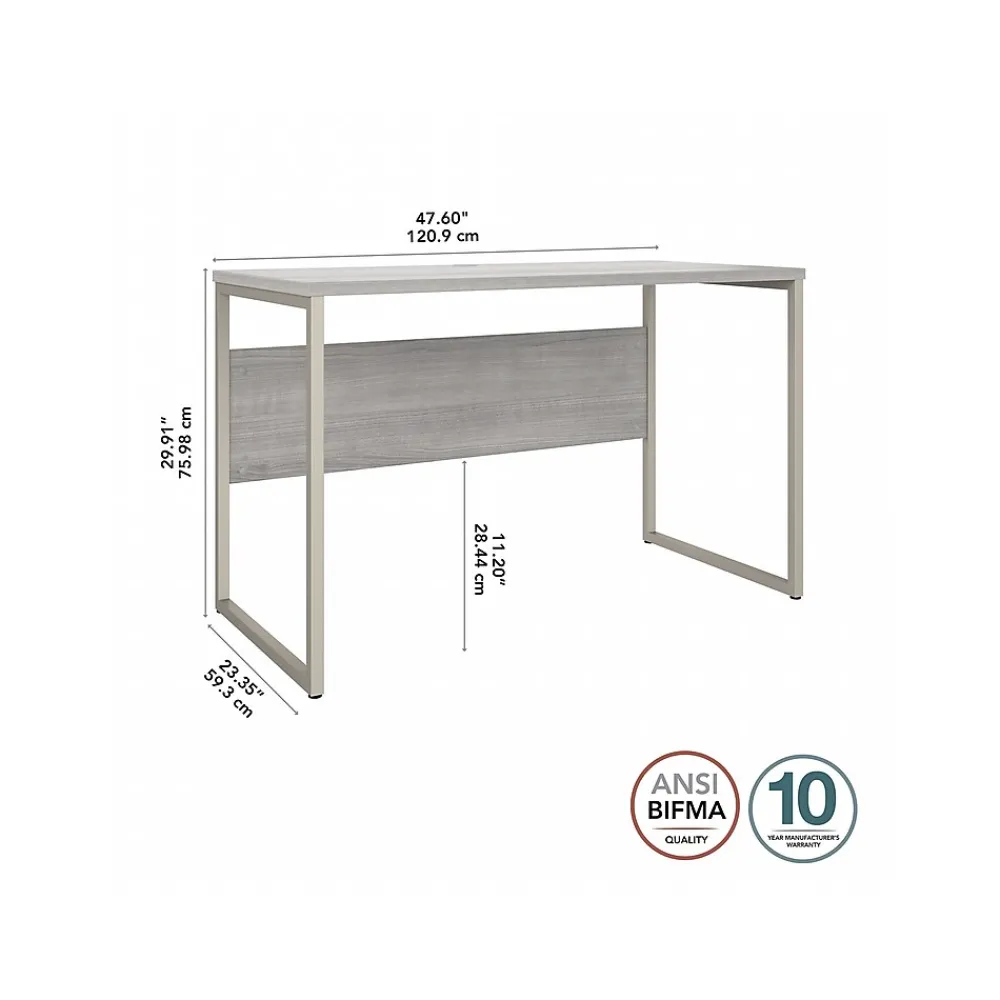 Computer Desks*Bush Business Furniture Hybrid 48"W Computer Table Desk with Metal Legs, (HYD148PG) Platinum Gray