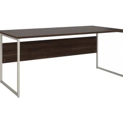 Computer Desks*Bush Business Furniture Hybrid 72"W Computer Table Desk with Metal Legs, (HYD172BW) Black Walnut
