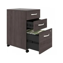 File Cabinets*Bush Business Furniture Hybrid 3-Drawer Mobile Vertical File Cabinet, Letter/Legal Size, Lockable, (HYF216SGSU-Z) Storm Gray