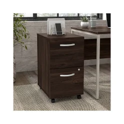File Cabinets*Bush Business Furniture Hybrid 2-Drawer Mobile Vertical File Cabinet, Letter/Legal Size, Lockable, (HYF116BWSU-Z) Black Walnut