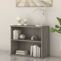 Bookcases*Bush Business Furniture 29"H 2-Shelf Bookcase with Adjustable Shelf, Modern Hickory (BK3036MH)