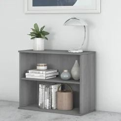 Bookcases*Bush Business Furniture 29"H 2-Shelf Bookcase with Adjustable Shelf, Platinum Gray (BK3036PG)