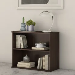 Bookcases*Bush Business Furniture 29"H 2-Shelf Bookcase with Adjustable Shelf, Black Walnut (BK3036BW)