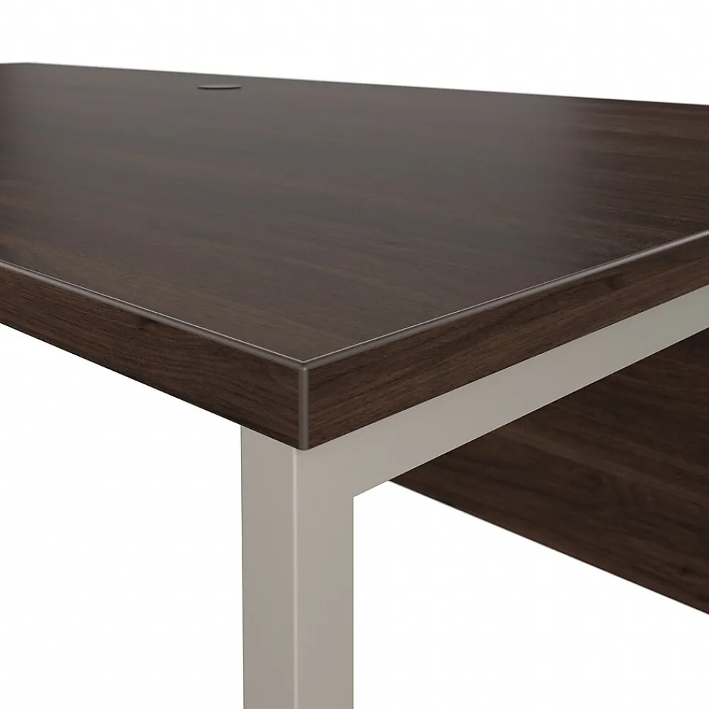 L-Desks*Bush Business Furniture Hybrid 72"W L Shaped Table Desk with Metal Legs, (HYB025BW) Black Walnut