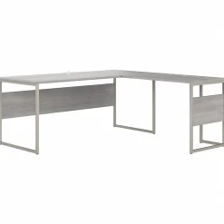 L-Desks*Bush Business Furniture Hybrid 72"W L Shaped Table Desk with Metal Legs, (HYB026PG) Platinum Gray