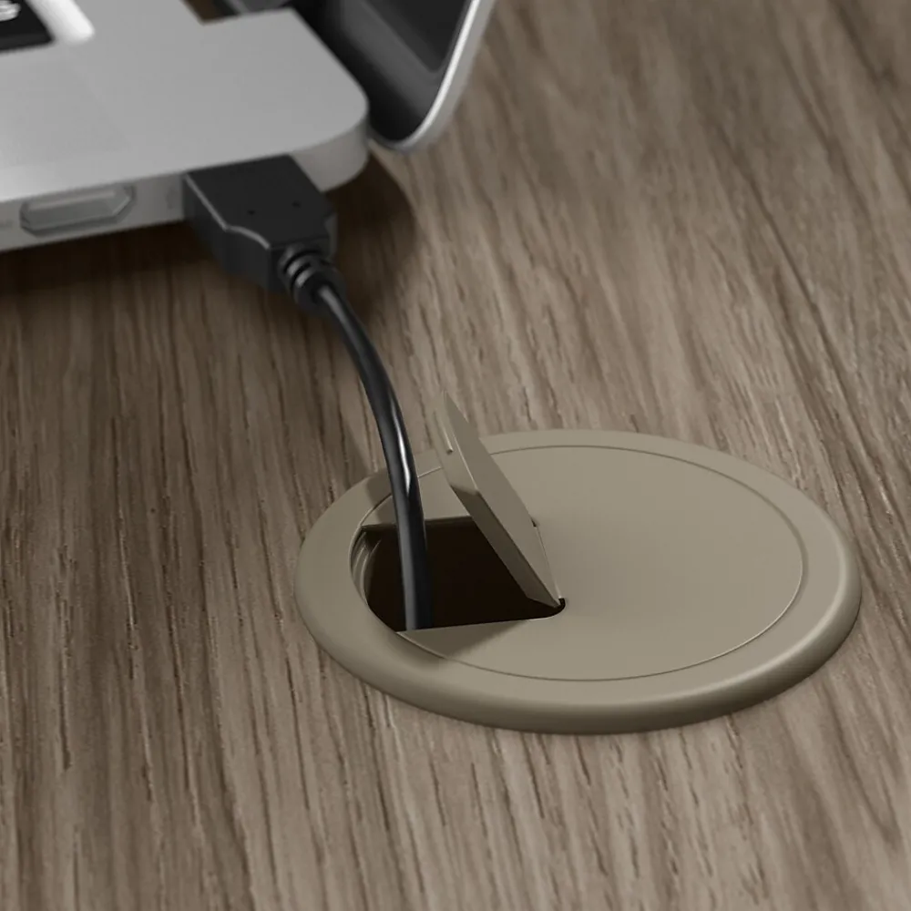 L-Desks*Bush Business Furniture Hybrid 72"W L Shaped Table Desk with Metal Legs, (HYB026MH) Modern Hickory