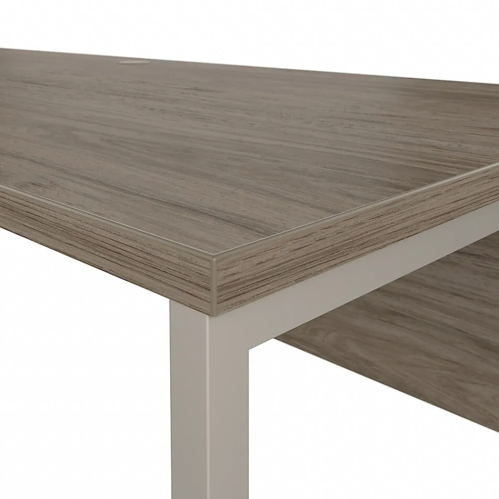 L-Desks*Bush Business Furniture Hybrid 72"W L Shaped Table Desk with Metal Legs, (HYB026MH) Modern Hickory