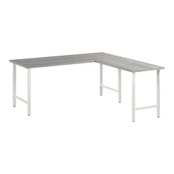 L-Desks*Bush Business Furniture Hustle 72"W L Shaped Computer Desk with Metal Legs, Platinum Gray (HUS001PG)